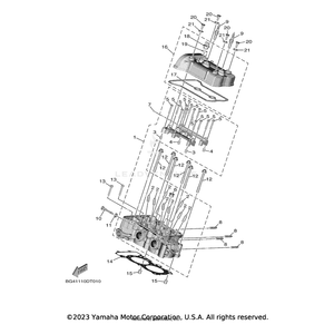 Cylinder Head Assembly by Yamaha BG4-E1102-02-00 OEM Hardware BG4-E1102-02-00 No Longer Available