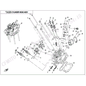 Cylinder Head Assembly No Cam by CF Moto 0GRB-022000-30000 OEM Hardware 0GRB-022000-30000 Northstar Polaris