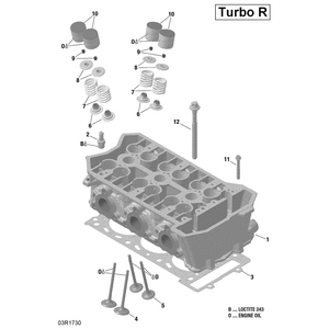 Cylinder Head Assy by Can-Am 420413365 OEM Hardware 420413365 Off Road Express Drop Ship