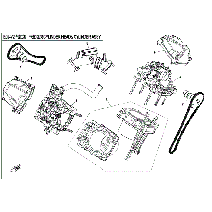 Cylinder Head Assy. by CF Moto