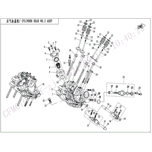 Cylinder Head Assy. by CF Moto 0800-026000-20000 OEM Hardware 0800-026000-20000 Northstar Polaris