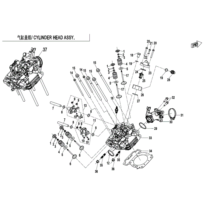 Cylinder Head Sub Assy by CF Moto