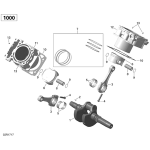 Cylinder With Sleeve, Front by Can-Am 420623566 OEM Hardware 420623566 Off Road Express Drop Ship