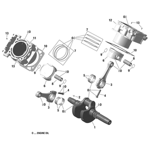 Cylinder With Sleeve, Rear by Can-Am 420623568 OEM Hardware 420623568 Off Road Express Drop Ship