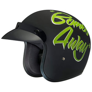 D.O.T. Daytona Cruiser- W/ Bombs Away Daytona Helmets Open Face Helmet Daytona Helmets