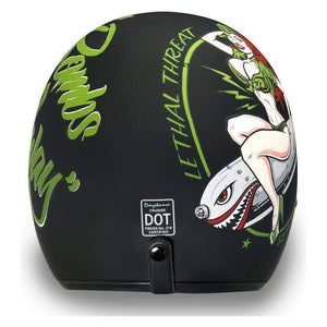 D.O.T. Daytona Cruiser- W/ Bombs Away Daytona Helmets Open Face Helmet Daytona Helmets