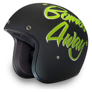 D.O.T. Daytona Cruiser- W/ Bombs Away Daytona Helmets Open Face Helmet Daytona Helmets