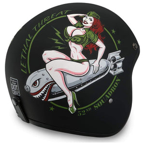 D.O.T. Daytona Cruiser- W/ Bombs Away Daytona Helmets Open Face Helmet Daytona Helmets