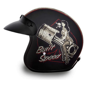 D.O.T. Daytona Cruiser- W/ Built For Speed by Daytona Helmets Open Face Helmet Daytona Helmets