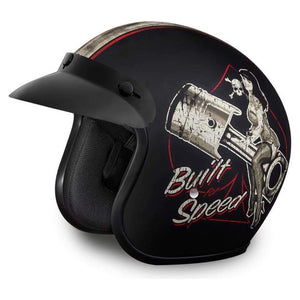 D.O.T. Daytona Cruiser- W/ Built For Speed by Daytona Helmets Open Face Helmet Daytona Helmets