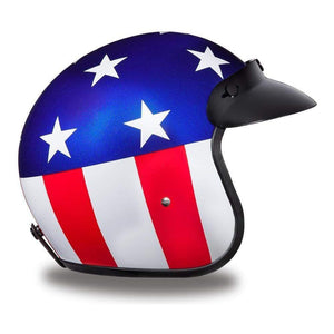 D.O.T. Daytona Cruiser- W/ Captain America by Daytona Helmets Open Face Helmet Daytona Helmets