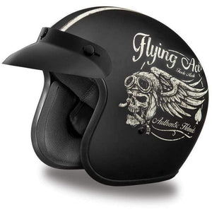 D.O.T. Daytona Cruiser- W/ Flying Ace's by Daytona Helmets Open Face Helmet Daytona Helmets