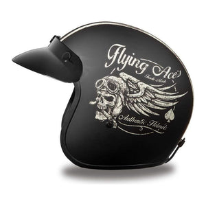 D.O.T. Daytona Cruiser- W/ Flying Ace's by Daytona Helmets Open Face Helmet Daytona Helmets