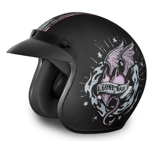 D.O.T. Daytona Cruiser- W/ Gone Bad by Daytona Helmets Open Face Helmet Daytona Helmets