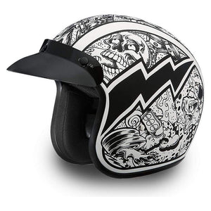 D.O.T. Daytona Cruiser- W/ Graffiti by Daytona Helmets Open Face Helmet Daytona Helmets