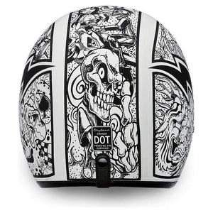 D.O.T. Daytona Cruiser- W/ Graffiti by Daytona Helmets Open Face Helmet Daytona Helmets