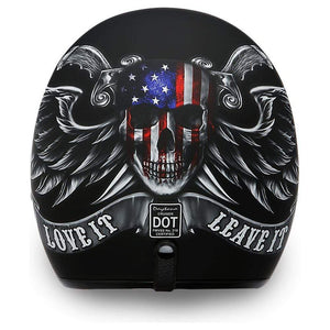 D.O.T. Daytona Cruiser- W/ Love It by Daytona Helmets Open Face Helmet Daytona Helmets