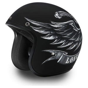 D.O.T. Daytona Cruiser- W/ Love It by Daytona Helmets Open Face Helmet Daytona Helmets