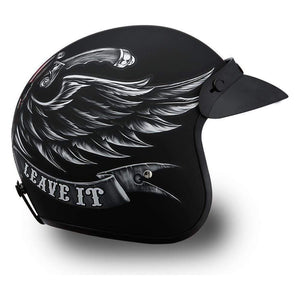 D.O.T. Daytona Cruiser- W/ Love It by Daytona Helmets Open Face Helmet Daytona Helmets