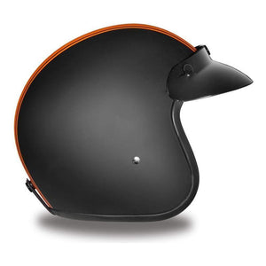 D.O.T. Daytona Cruiser- W/ Orange Pin Stripe by Daytona Helmets Open Face Helmet Daytona Helmets