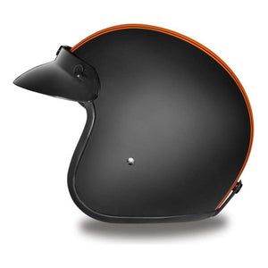 D.O.T. Daytona Cruiser- W/ Orange Pin Stripe by Daytona Helmets Open Face Helmet Daytona Helmets