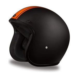 D.O.T. Daytona Cruiser- W/ Orange Pin Stripe by Daytona Helmets Open Face Helmet Daytona Helmets