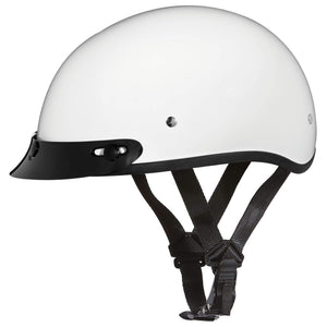 D.O.T. Daytona Skull Cap by Daytona Helmets D1-C-2XS Half Helmet 817920021202 Daytona Helmets 2XS / Gloss White