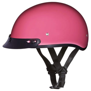 D.O.T. Daytona Skull Cap by Daytona Helmets D1-D-2XS Half Helmet 817920021134 Daytona Helmets 2XS / Gloss Pink