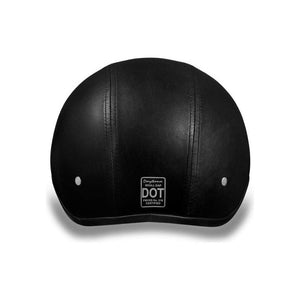 D.O.T. Daytona Skull Cap- Leather Covered by Daytona Helmets Half Helmet Daytona Helmets