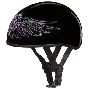 D.O.T. Daytona Skull Cap W/O Visor W/Barbed Wire Heart by Daytona Helmets Half Helmet Daytona Helmets