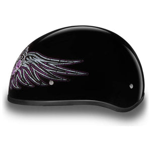 D.O.T. Daytona Skull Cap W/O Visor W/Barbed Wire Heart by Daytona Helmets Half Helmet Daytona Helmets