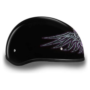 D.O.T. Daytona Skull Cap W/O Visor W/Barbed Wire Heart by Daytona Helmets Half Helmet Daytona Helmets