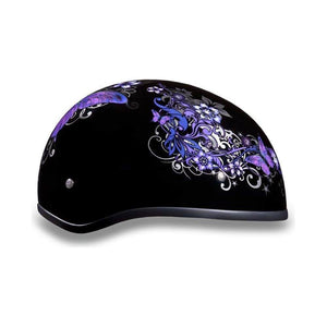 D.O.T. Daytona Skull Cap W/O Visor W/Butterfly by Daytona Helmets Half Helmet Daytona Helmets