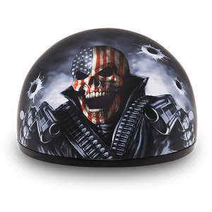 D.O.T. Daytona Skull Cap W/O Visor W/ Come Get'Em by Daytona Helmets Half Helmet Daytona Helmets