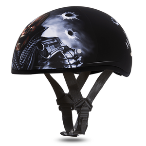 D.O.T. Daytona Skull Cap W/O Visor W/ Come Get'Em by Daytona Helmets Half Helmet Daytona Helmets