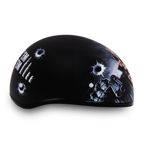 D.O.T. Daytona Skull Cap W/O Visor W/ Come Get'Em by Daytona Helmets Half Helmet Daytona Helmets