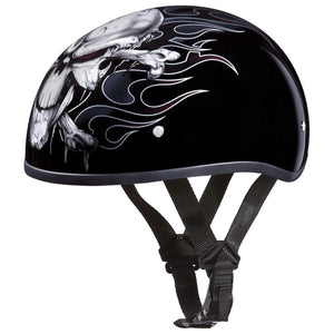 D.O.T. Daytona Skull Cap W/O Visor W/Cross Bones by Daytona Helmets Half Helmet Daytona Helmets