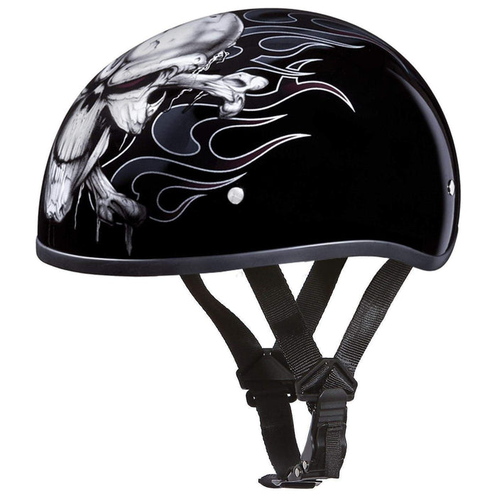 D.O.T. Daytona Skull Cap W/O Visor W/Cross Bones by Daytona Helmets