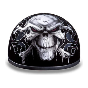 D.O.T. Daytona Skull Cap W/O Visor W/Cross Bones by Daytona Helmets Half Helmet Daytona Helmets