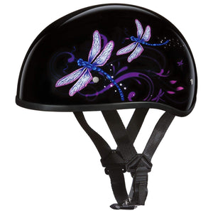 D.O.T. Daytona Skull Cap W/O Visor W/ Dragonfly by Daytona Helmets Half Helmet Daytona Helmets