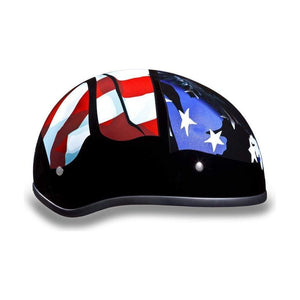 D.O.T. Daytona Skull Cap W/O Visor W/ Freedom by Daytona Helmets Half Helmet Daytona Helmets