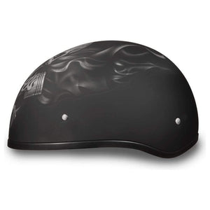 D.O.T. Daytona Skull Cap W/O Visor W/ Pistons Skull by Daytona Helmets Half Helmet Daytona Helmets