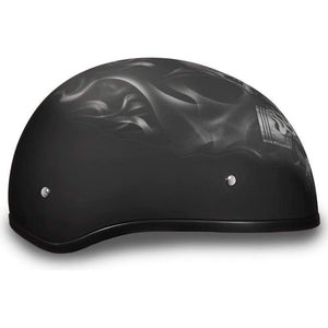 D.O.T. Daytona Skull Cap W/O Visor W/ Pistons Skull by Daytona Helmets Half Helmet Daytona Helmets