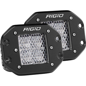 D-Series Pro Diffused Flush Mount Light Pair by Rigid 212513 Fog / Spot Light 652-212513 Western Powersports Drop Ship