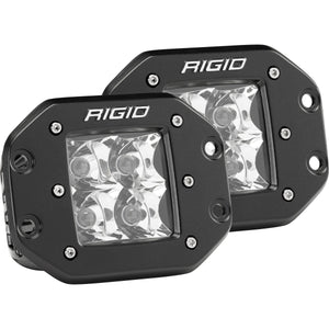 D-Series Pro Spot Flush Mount Light Pair by Rigid 212213 Fog / Spot Light 652-212213 Western Powersports Drop Ship