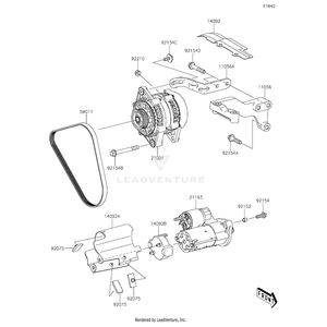 Damper by Kawasaki 92075-1054 OEM Hardware 92075-1054 Off Road Express Peach St