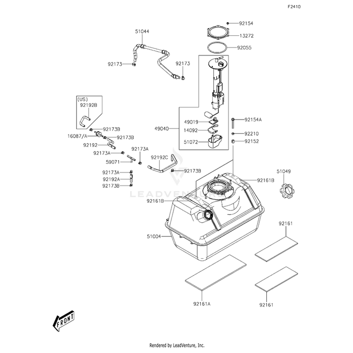 Damper,Fuel Tank by Kawasaki