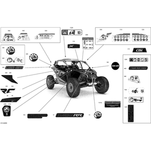 Dashboard Decal "XRC" by Can-Am 704908516 OEM Hardware 704908516 Off Road Express Peach St