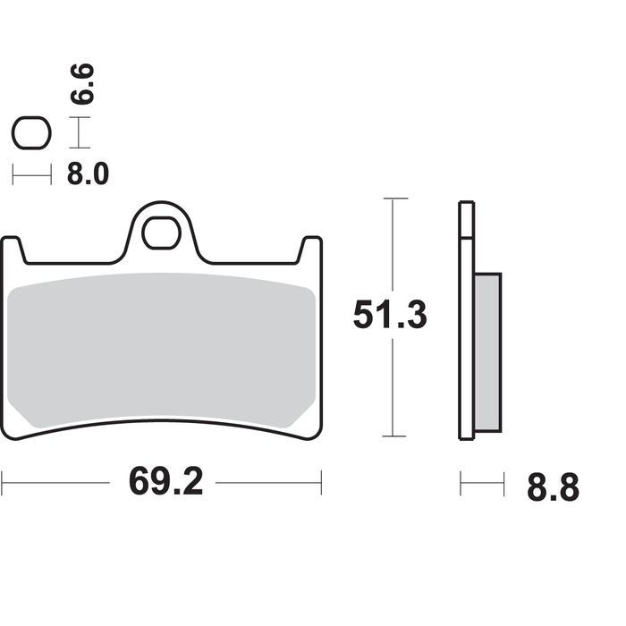 Dc Racing Dual Carbon Brake Pads By Sbs