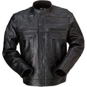 Deagle Leather Jacket by Z1R 2810-3757 Jacket 28103757 Parts Unlimited Drop Ship SM / Leather Black